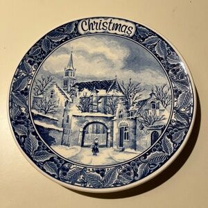 Delft blue of Holland Christmas plate